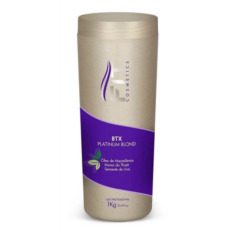 Masque Botox Cheveux de Pépins de Raisin de Tahiti Macadâmia Blond Platine 1Kg - Fit Cosmetics Beautecombeleza.com