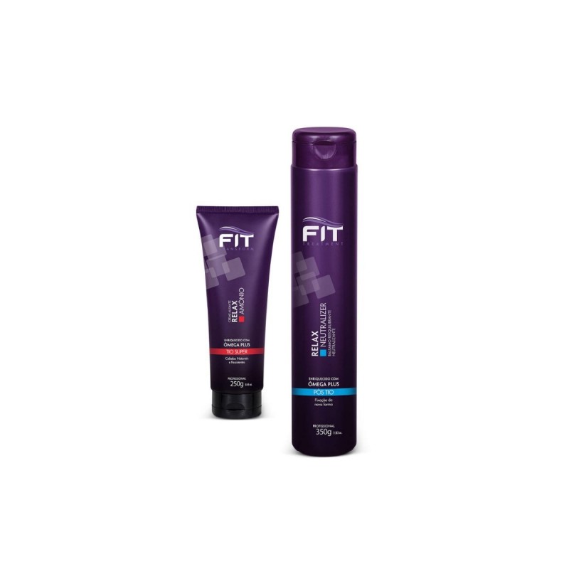 Brazilian Keratin Relax Omega Plus Ammonium Line Kit 2 Products - Fit Cosmetics Beautecombeleza.com