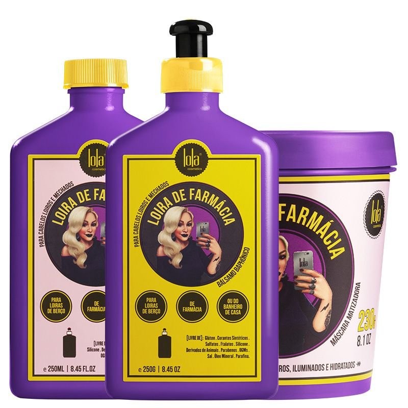 Blonde Pharmacy Hair Tinting Blond Treatment Kit 3 Products - Lola Cosmetics Beautecombeleza.com