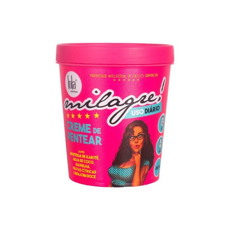 Milagre "Miracle" Daily Treatment Combing Cream Hair Mask 450g - Lola Cosmetics Beautecombeleza.com Milagre "Miracle" Daily Treatment Combing Cream Hair Mask 450g - Lola Cosmetics Beautecombeleza.com