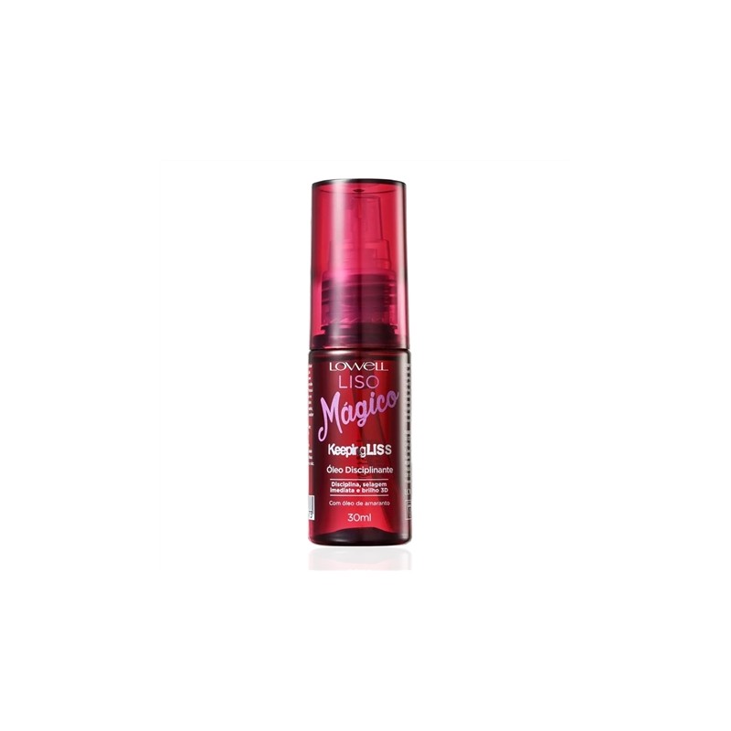 Keeping Liss Liso Mágico Óleo Capilar Disciplinante - 30ml - Lowell Beautecombeleza.com