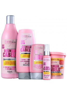 Desmaia Cabelo Home Care Maintenance Kit 5 Products - Forever Liss Beautecombeleza.com