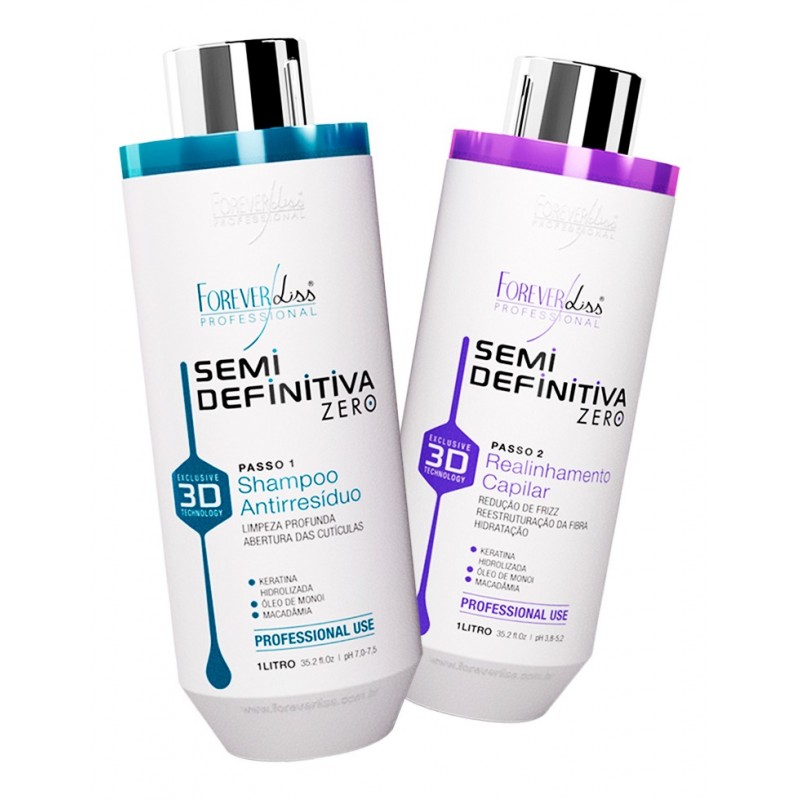 Semi Permanent Progressive Brush Treatment Power 3D System 2x1L - Forever Liss Semi Permanent Progressive Brush Treatment Power 3D System 2x1L - Forever Liss