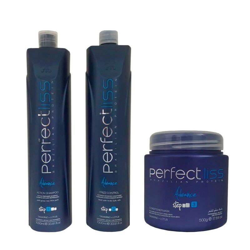 Kit Pós Alisamento Tratamento Advance 3x1   Perfect Liss Beautecombeleza.com