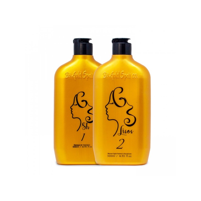 Formol Free Smooth Treatment Organic Hair Progressive Brush 2x500ml - Gold Spell  Beautecombeleza.com