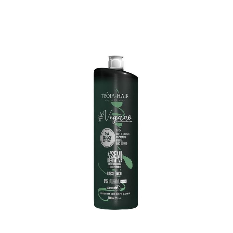 100% Natural Vegan Semi Definitive No Formol Hair Treatment 1000ml - Troia Hair Beautecombeleza.com