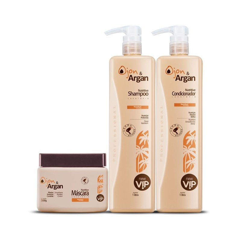 Ojon e Argan Nutritive Profissional Completo Kit 3 Products - VIP Beautecombeleza.com