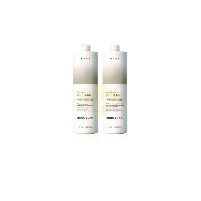 Kit Bond Angel  Shampoo E Acidificante 2X1L - BRAÉ Beautecombeleza.com