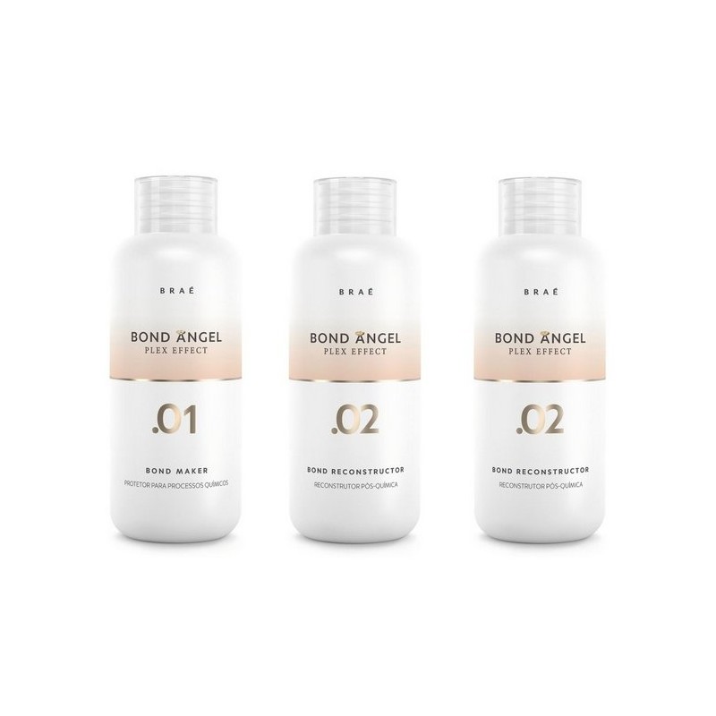 KIT PLEX EFFECT BOND ANGEL 3x100 ml - BRAÉ Beautecombeleza.com KIT PLEX EFFECT BOND ANGEL 3x100 ml - BRAÉ Beautecombeleza.com