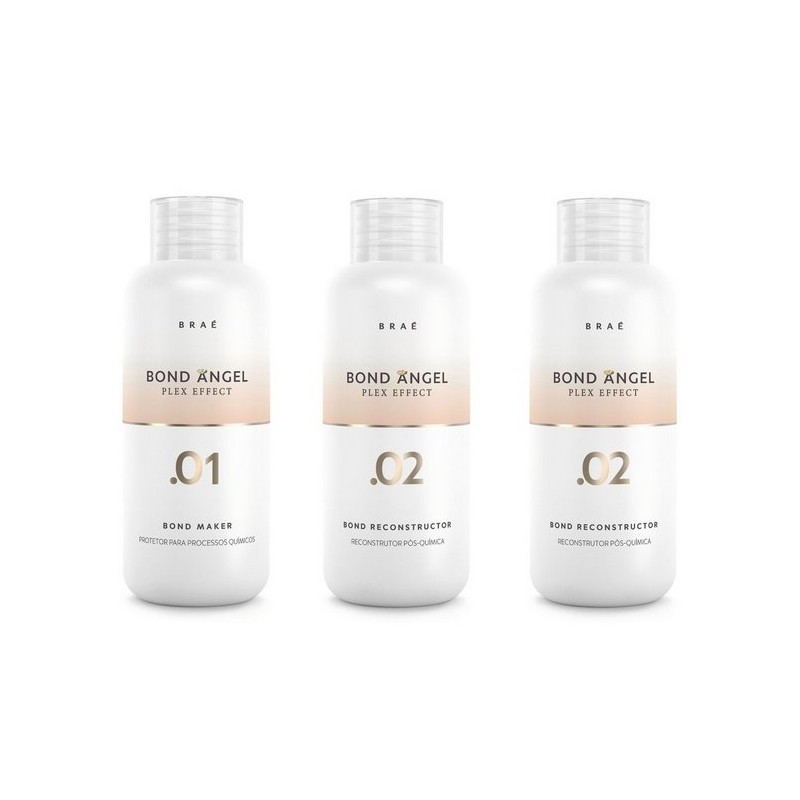 KIT PLEX EFFECT BOND ANGEL  3x100 ml - BRAÉ  Beautecombeleza.com