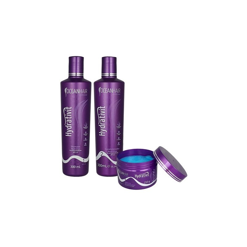 Kit Hidratação Nutritivo Hydrativit Home Care - Ocean Hair Beautecombeleza.com