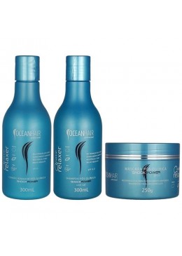 Kit Pós Quimica Wave Relaxer Shock Power - Ocean Hair Beautecombeleza.com