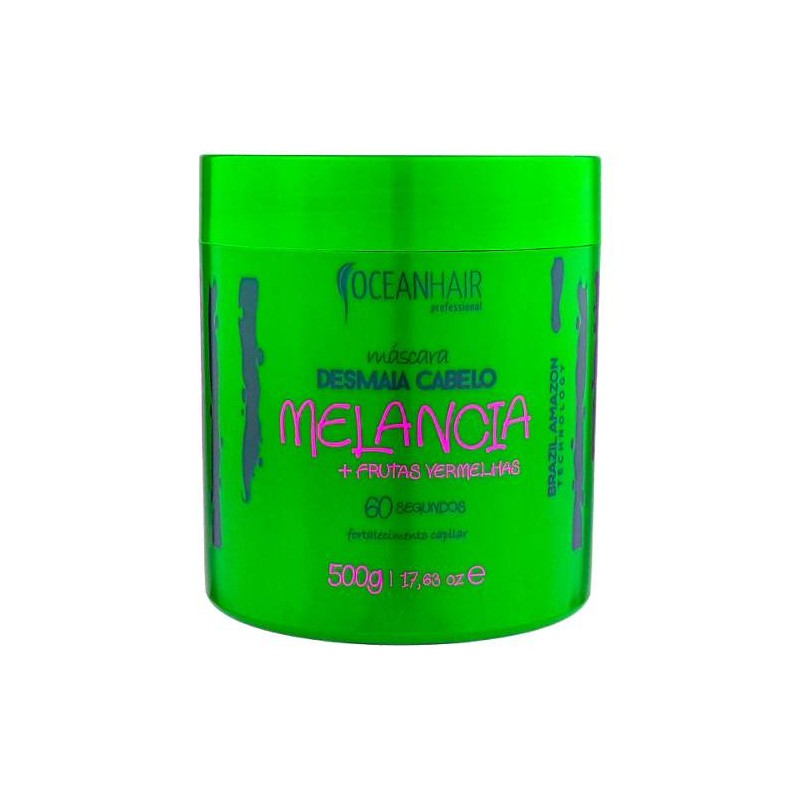 Máscara Desmaia Cabelo Melancia + Frutas Vermelhas 500g - Ocean hair Beautecombeleza.com