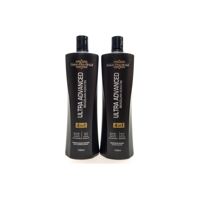 Shampoo E Progressiva Ultra Advanced 2x1000ml - Salon Pro Brazil Beautecombeleza.com