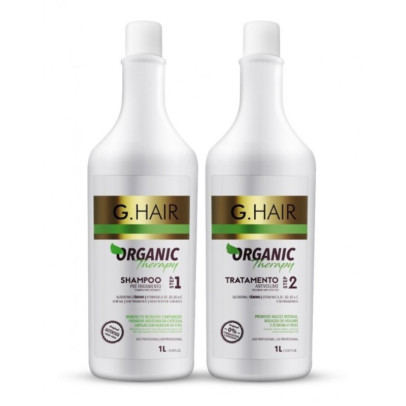 Organic Therapy Kit Shampoo + Tratamento Anti Volume 2X1L - G.hair Beautecombeleza.com