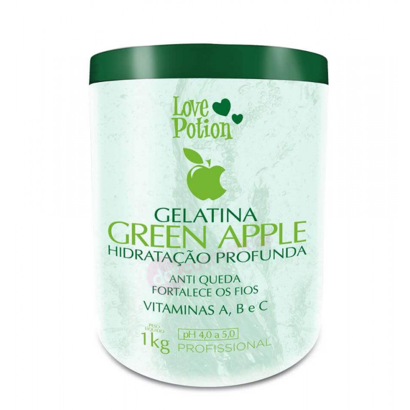 GELATINA GREEN APPLE 1kg -  Love Potion Beautecombeleza.com