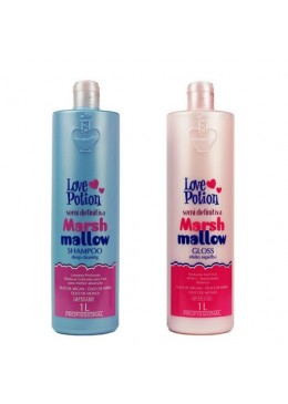 Progressiva Semi Definitiva Marshmallow Sem formol 2X1L- Love Potion Beautecombeleza.com