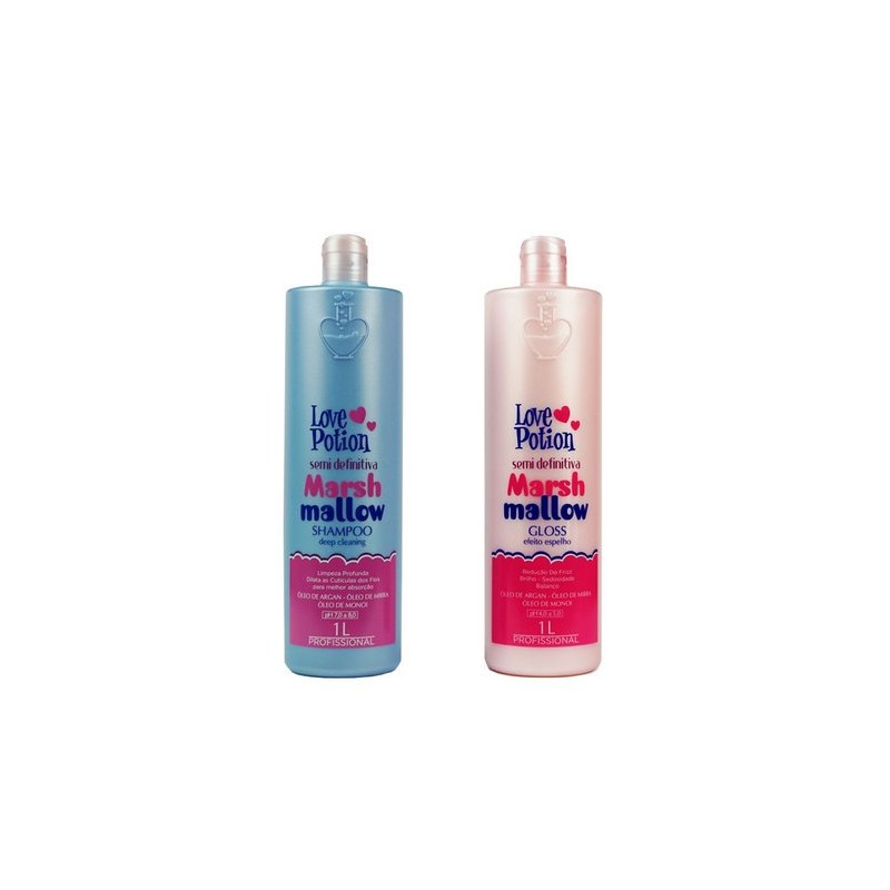 Progressiva Semi Definitiva Marshmallow Sem formol 2X1L- Love Potion Beautecombeleza.com