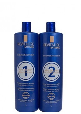 Kera Protein Afro Solution Progressiva Sem Formol 2X1L - Revitalise Extreme Beautecombeleza.com