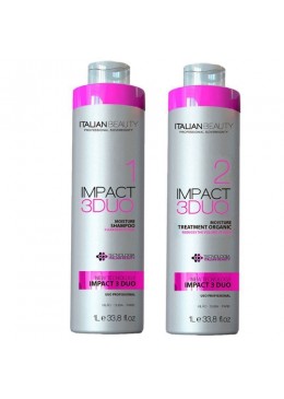 Escova Progressiva Impact 3 duo  (2x1L) - Italian Beauty Beautecombeleza.com