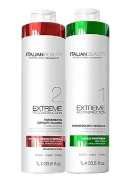 Escova Progressiva  Extreme Reconstrucion  2x 1L - Italian Beauty Beautecombeleza.com