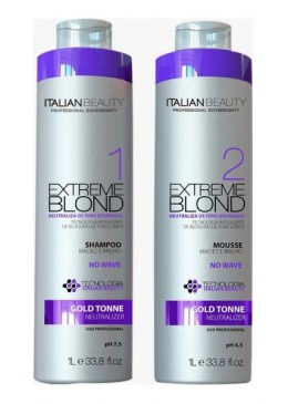 Escova Progressiva No Wave Blond Tratamento 2X1L - Italian Beauty Beautecombeleza.com