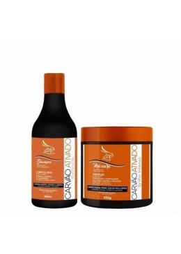 Activated Charcoal Flaxseed Coconut Oil Treatment Kit 2 Products - Zap Cosmetics Beautecombeleza.com