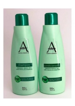 Professional Aloe Vera Silicone Amino Acids Hair Treatment Kit 2x500ml - Alkimia Beautecombeleza.com