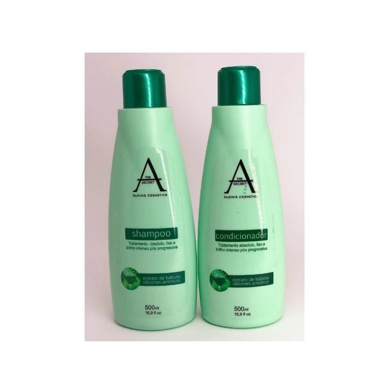 Professional Aloe Vera Silicone Amino Acids Hair Treatment Kit 2x500ml - Alkimia Beautecombeleza.com