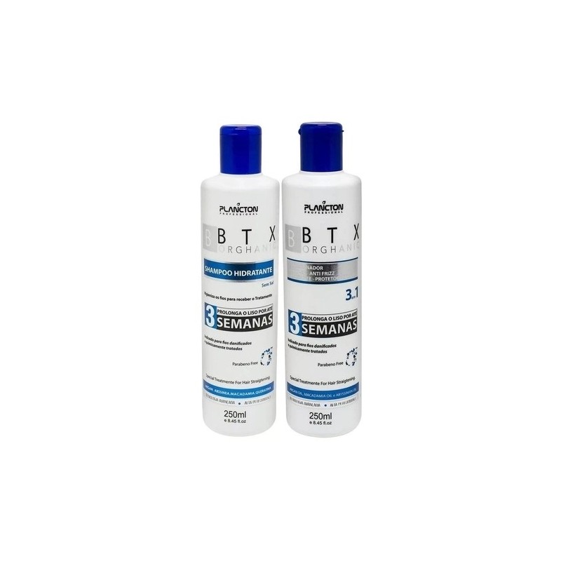 BTX Orghanic Redução de Volume Sem Formol Kit 2x250ml - Plancton Professional Beautecombeleza.com BTX Orghanic Redução de Volume Sem Formol Kit 2x250ml - Plancton Professional Beautecombeleza.com