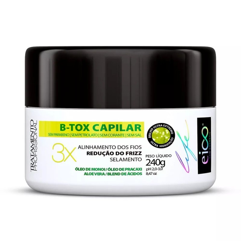 B-Tox Capilar Creme Defrisante 240g - Eico Cosméticos Beautecombeleza.com