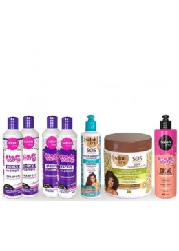 Kit de Traitement Kératine pour Cheveux Ondulés et Secs 7 produits - Salon Line Beautecombeleza.com