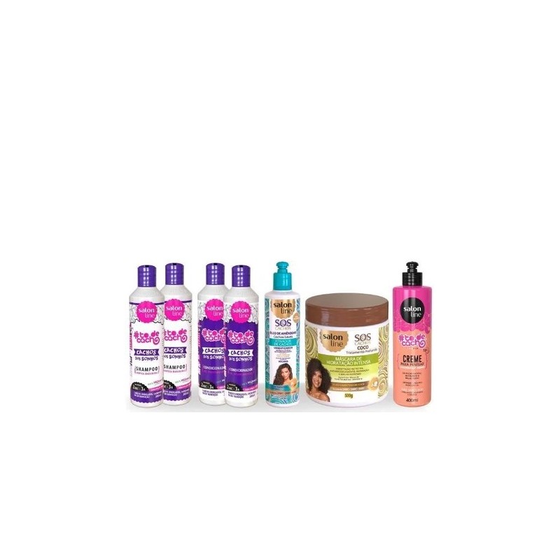 Kit de Traitement Kératine pour Cheveux Ondulés et Secs 7 produits - Salon Line Beautecombeleza.com