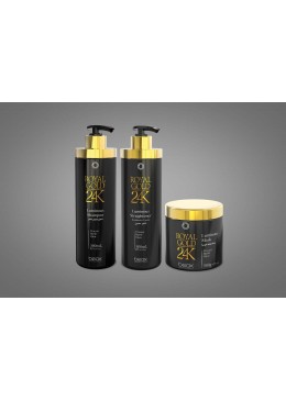 Progressiva Royal Gold 24K Luminous Straightener Kit 3 - Beox Beautecombeleza.com