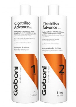 Kit Progressiva Shampoo + Creme Ativador Advance Plus 2x1L - Gaboni Professional Beautecombeleza.com