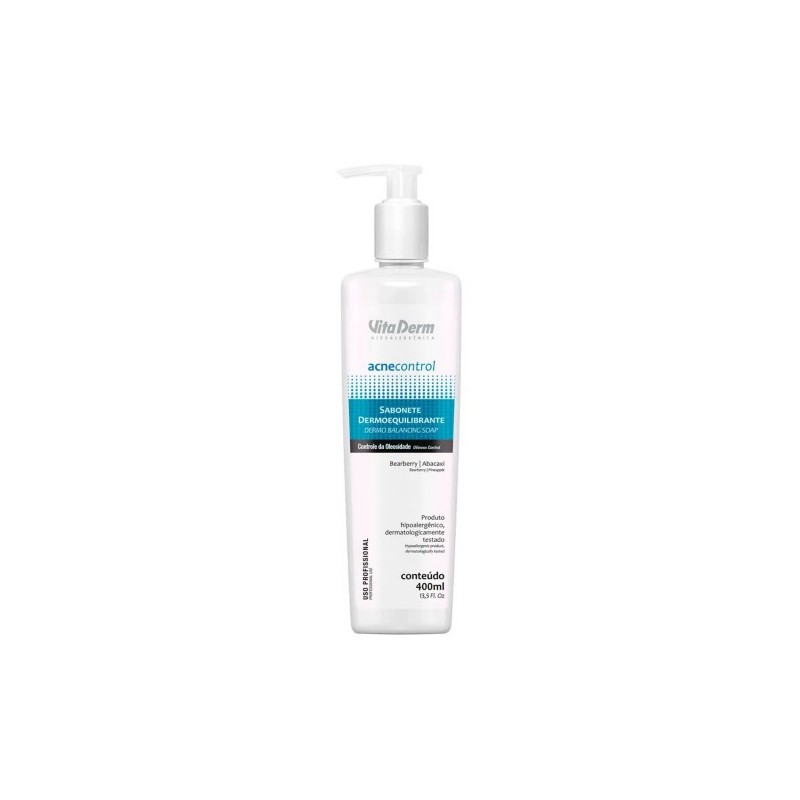 Sabonete Dermoequilibrante Acne Control 400ml - Vita Derm Beautecombeleza.com Sabonete Dermoequilibrante Acne Control 400ml - Vita Derm Beautecombeleza.com
