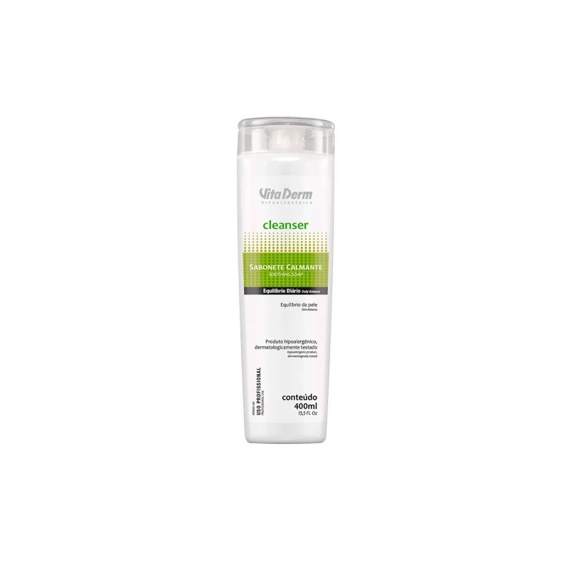 Sabonete Calmante Cleanser  400ml - Vita Derm Beautecombeleza.com