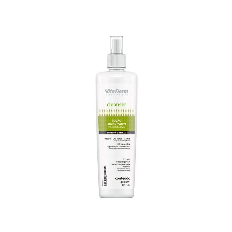 Loção Higienizante Cleanser 400ml - Vita Derm Beautecombeleza.com Loção Higienizante Cleanser 400ml - Vita Derm Beautecombeleza.com