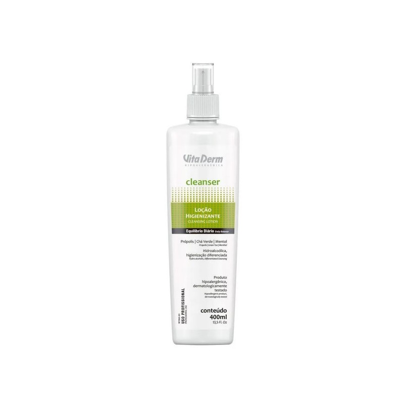 Loção Higienizante Cleanser 400ml - Vita Derm Beautecombeleza.com