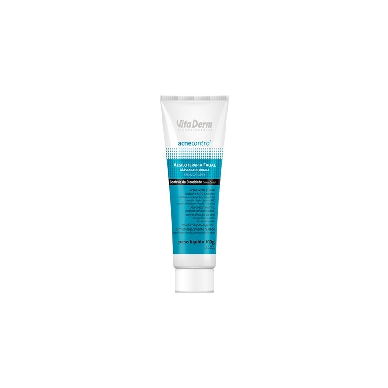 Máscara de Argila Facial Acne Control 100g - Vita Derm Beautecombeleza.com Máscara de Argila Facial Acne Control 100g - Vita Derm Beautecombeleza.com