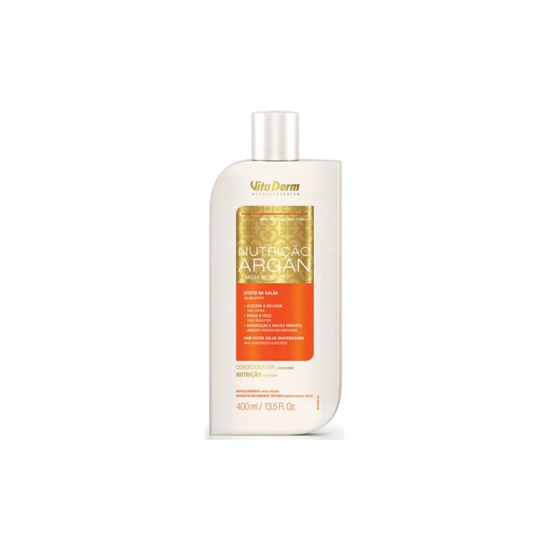 Condicionador Nutrição Argan 400ml - Vita Derm Beautecombeleza.com Condicionador Nutrição Argan 400ml - Vita Derm Beautecombeleza.com