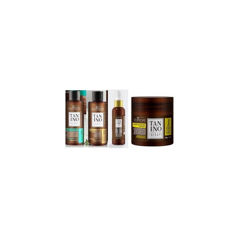 Tanino Therapy Progressive (A, B) Oil E and Mask J - Kit 4 - Salvatore Beautecombeleza.com