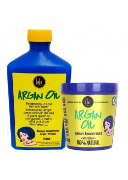 Natural New Formula Reconstruction Argan Oil Kit 2 Products - Lola Cosmetics Beautecombeleza.com