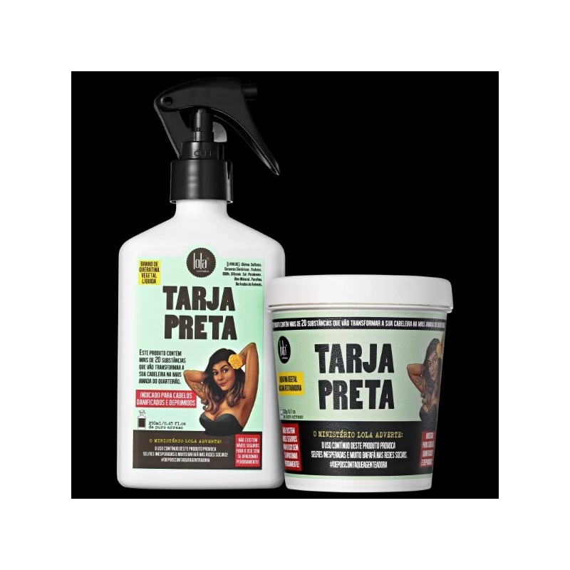 Reconstruction Tarja Preta  la Kératine Végétale Kit 2 Prod.- Lola Cosmetics 
 Beautecombeleza.com