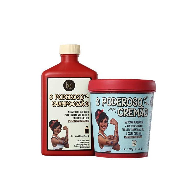 Vegetal Extracts "Poderoso" Powerful Hair Treatment Kit 2 Prod. - Lola Cosmetics Beautecombeleza.com