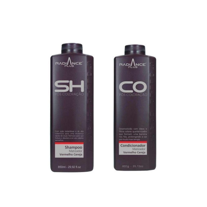 Radiance Plus Red Cherry Tinting Post Coloring Shampoo Conditioner Kit - Soller Beautecombeleza.com