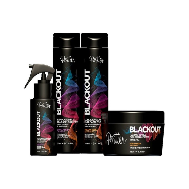 Revitalizes Color Intensifier Blackout Black Therapy Treatment 4 Prod. - Portier Beautecombeleza.com