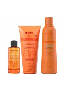 Argan e Ojon Pós Progressiva Kit 3 Products - Richée Beautecombeleza.com