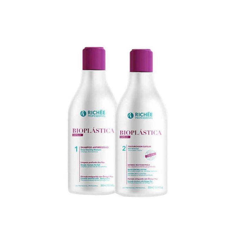 Brazilian Bioplasty Hair Cleaning Hydration Shine Treatment Kit 2x300ml - Richée Beautecombeleza.com Brazilian Bioplasty Hair Cleaning Hydration Shine Treatment Kit 2x300ml - Richée Beautecombeleza.com