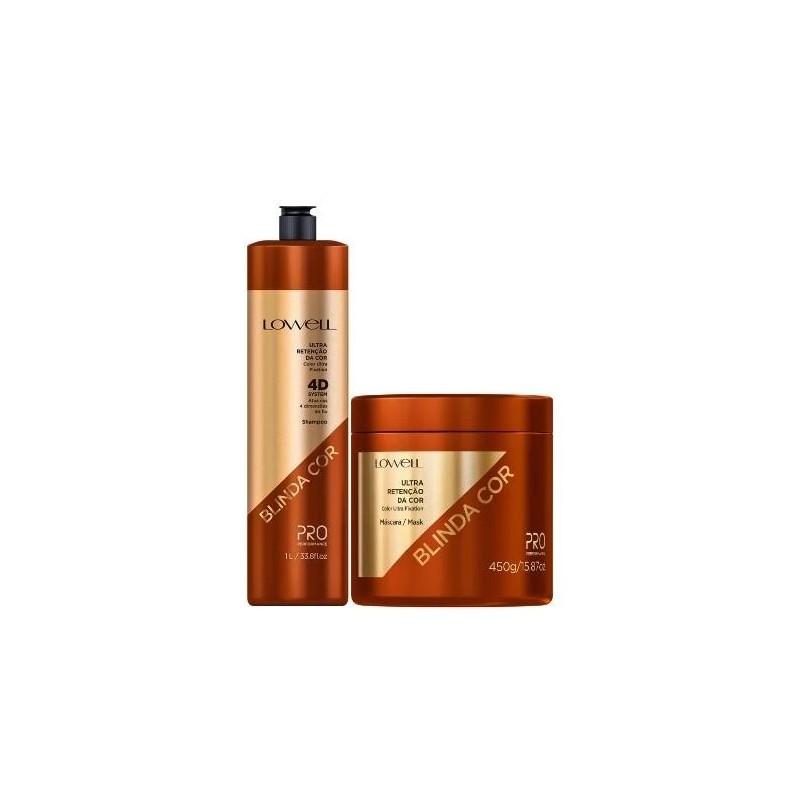 Kit Blinda Cor Pro Performance Shampoo+ Máscara Duplo (2 Produtos) - Lowell 
 Beautecombeleza.com